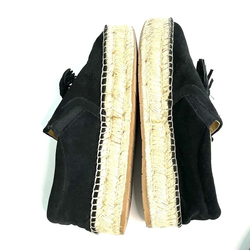 J/Slides Black suede Rosa Tassel Platform Slip-on